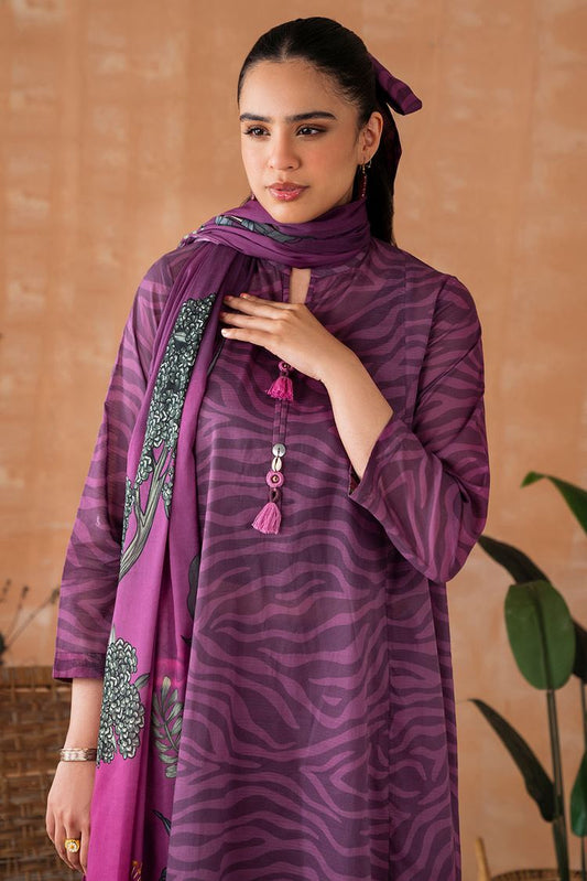 Digital Printed Textured Lawn Suit P1048 - 3 Piece