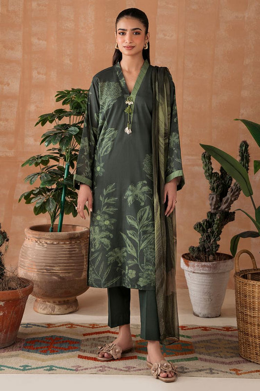 Digital Printed Lawn Texture Suit P1050A - 3 Piece