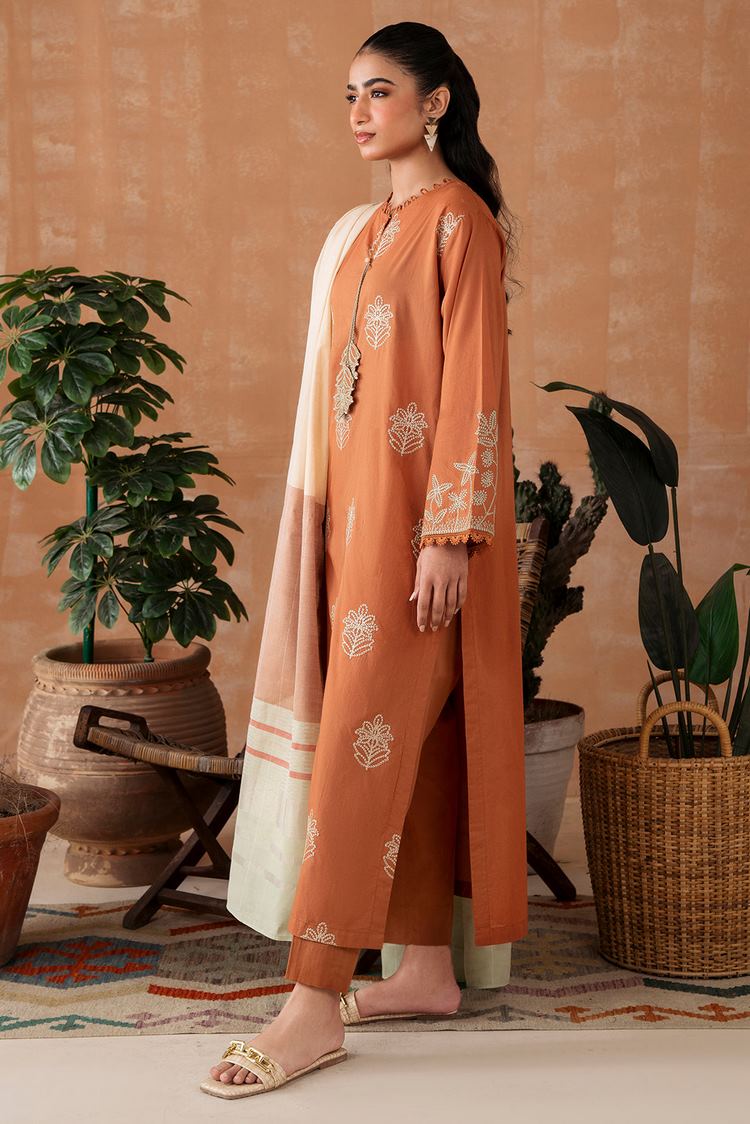 Picture of Embroidered Lawn Suit P1053 - 2 Piece - Available at Raja Sahib