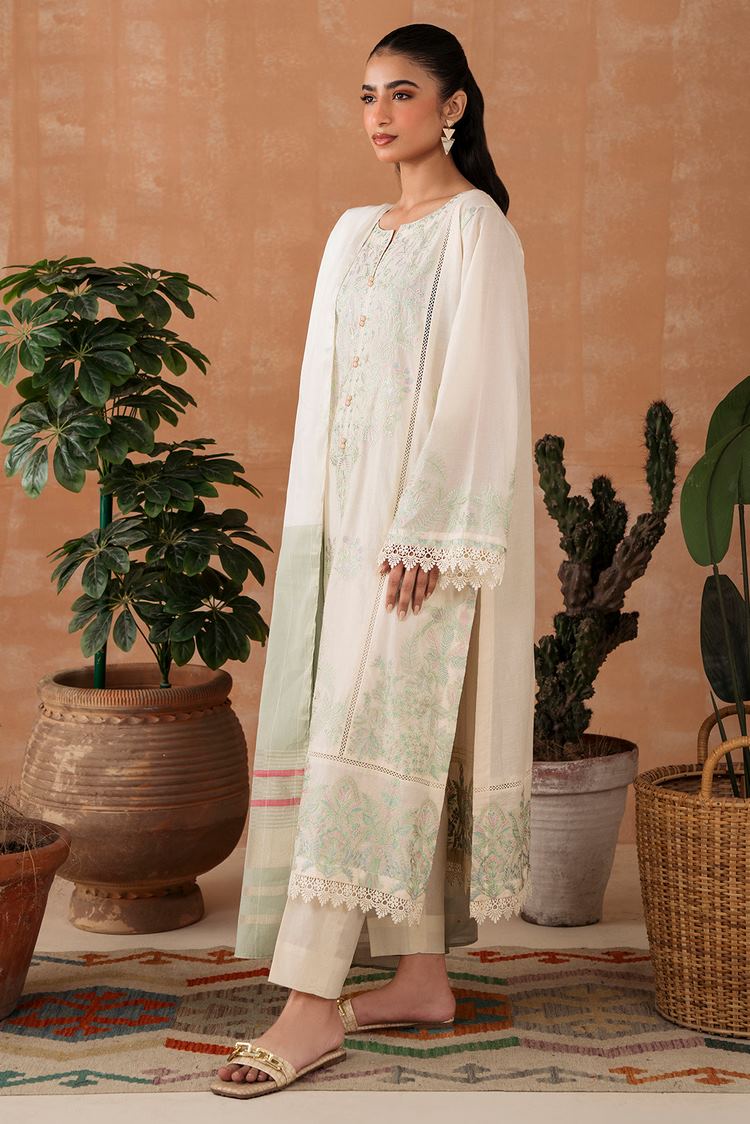 Picture of Embroidered Dobby Suit P1060 - 3 Piece - Available at Raja Sahib