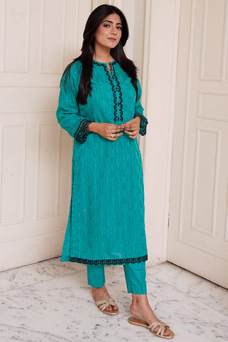 Embroidered Reverse Sharing Suit P1066 - 3 Piece