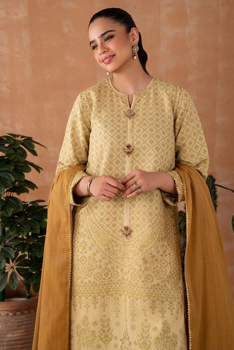 Picture of Weaved Jacquard Suit P1080 - 3 Piece - Available at Raja Sahib