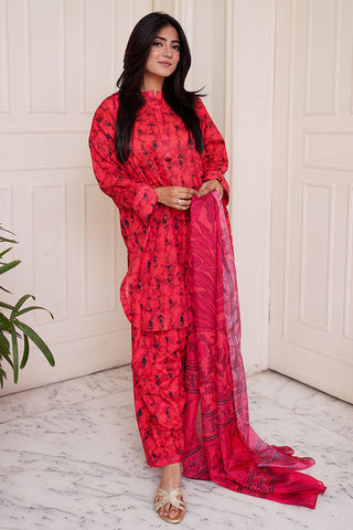 3 Piece - Digital Printed Textured Lawn Suit P1096