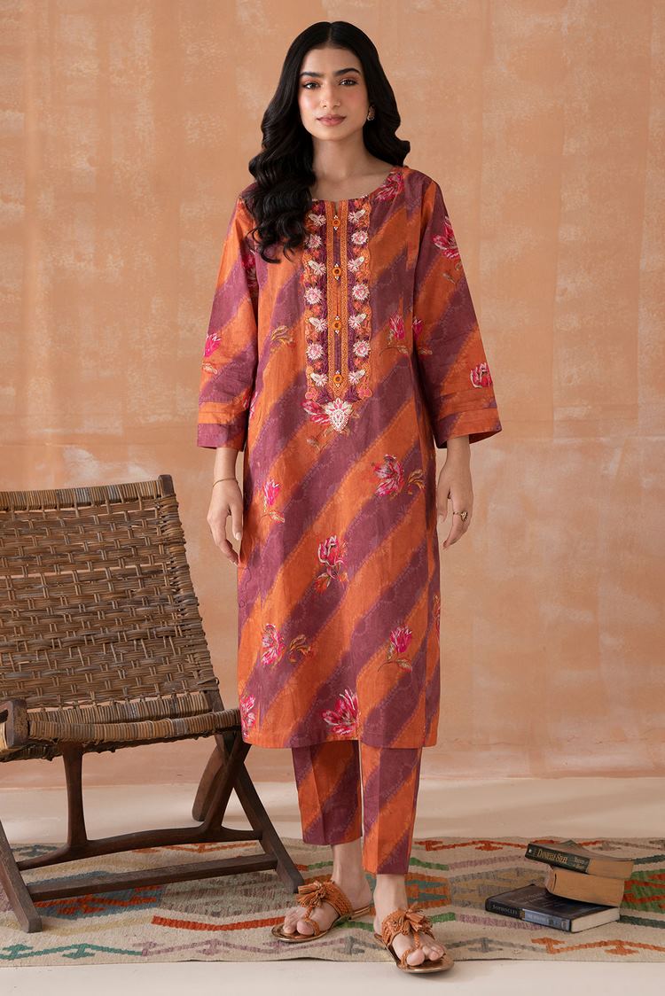 Picture of Embroidered Lawn  Suit P1097 - 2 Piece - Available at Raja Sahib