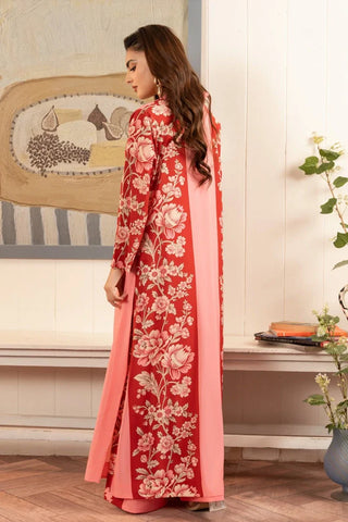 Picture of Stitch Vibes - Zebaish RTW Collection - 1 PC - Coral Pink Dress - Available at Raja Sahib