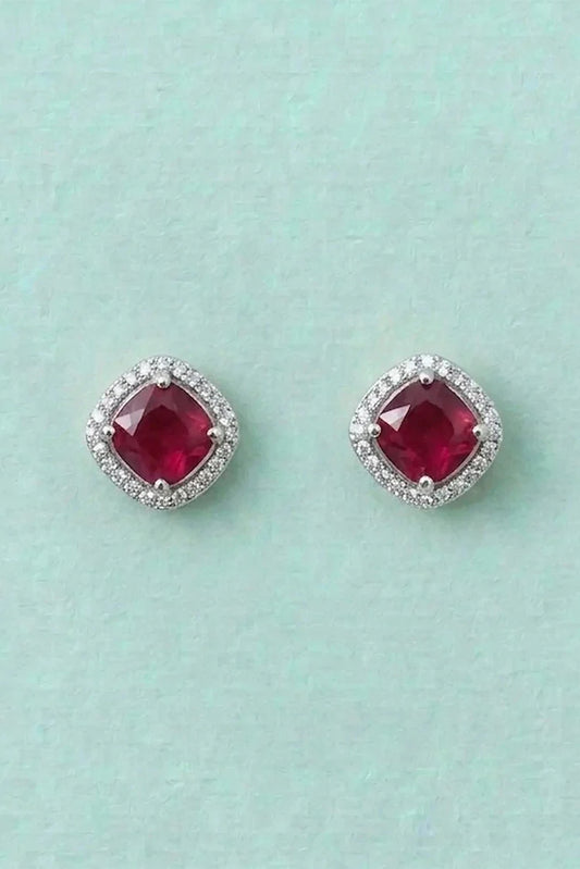 Pastels - Crimson Ice Studs - [A]E598