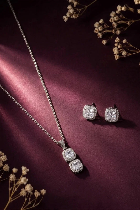 Pastels - Diamond Aura Double Square Golden Set - [A]S080