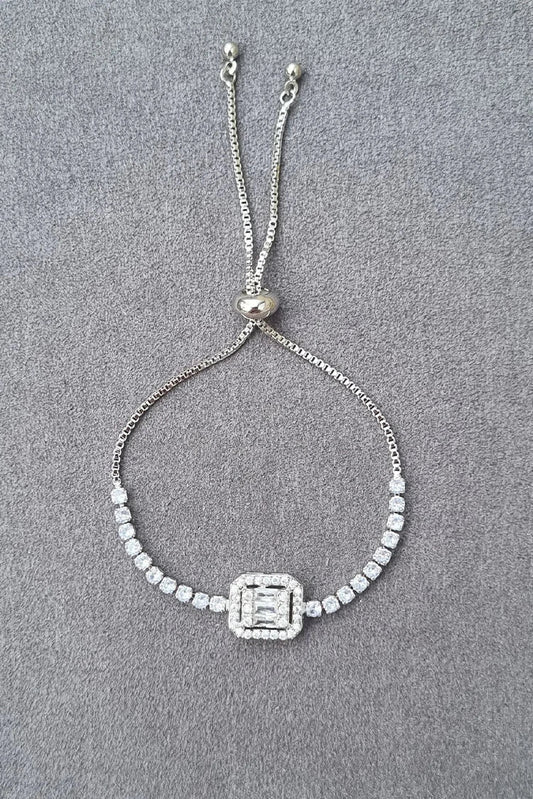 Pastels - Classic Silver Tennis Bracelet - [H]B134