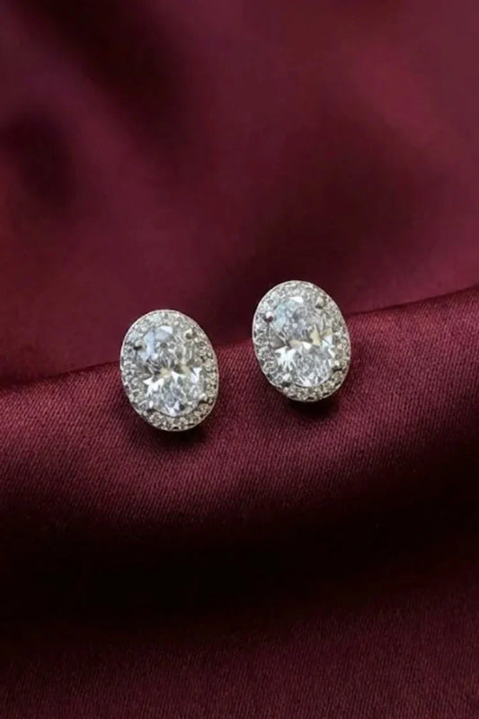 Pastels - Oval Brilliant Stud Earrings - [M]E543