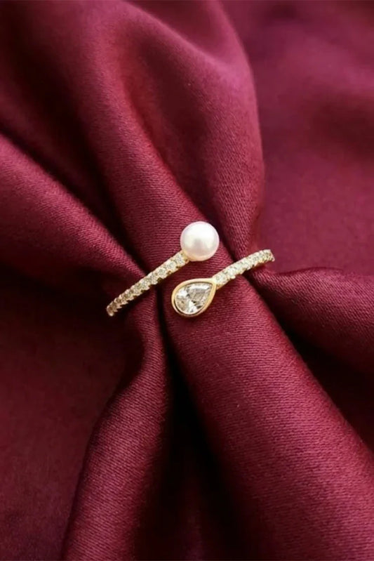 Pastels - Pearl Diamond Fusion Ring - [M]R104