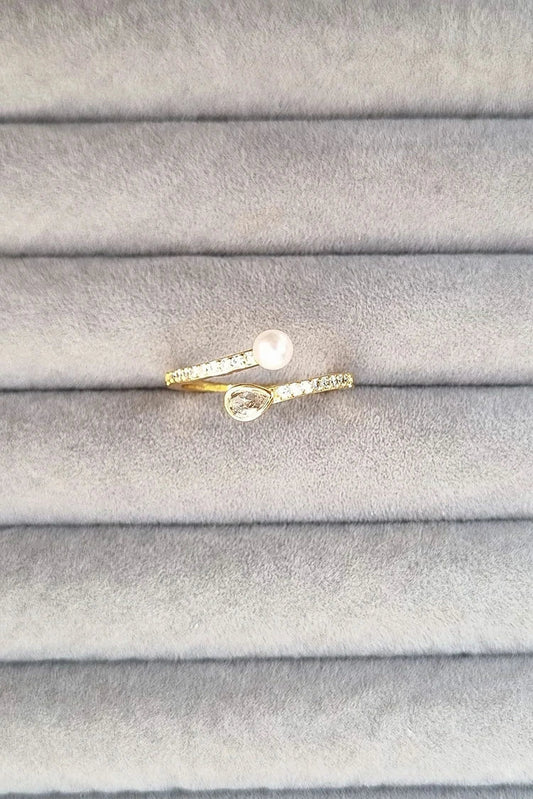 Pastels - Pearl Diamond Fusion Ring - [M]R104