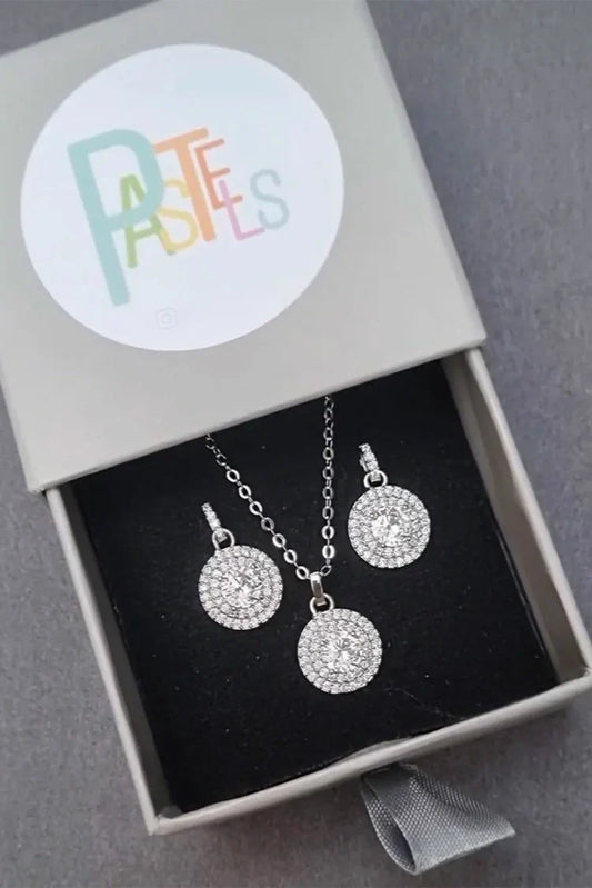 Pastels - Diamond Disc Duo Jewelry Set - [S024]