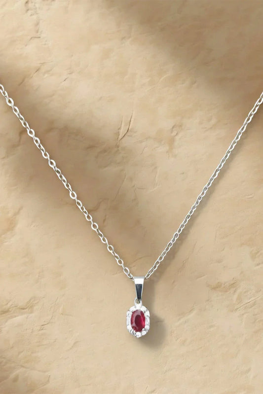Pastels - Ruby Gemstone Elegance Necklace - [S]N120