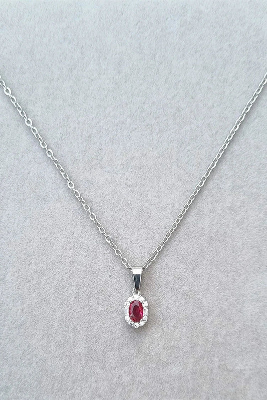 Pastels - Ruby Gemstone Elegance Necklace - [S]N120