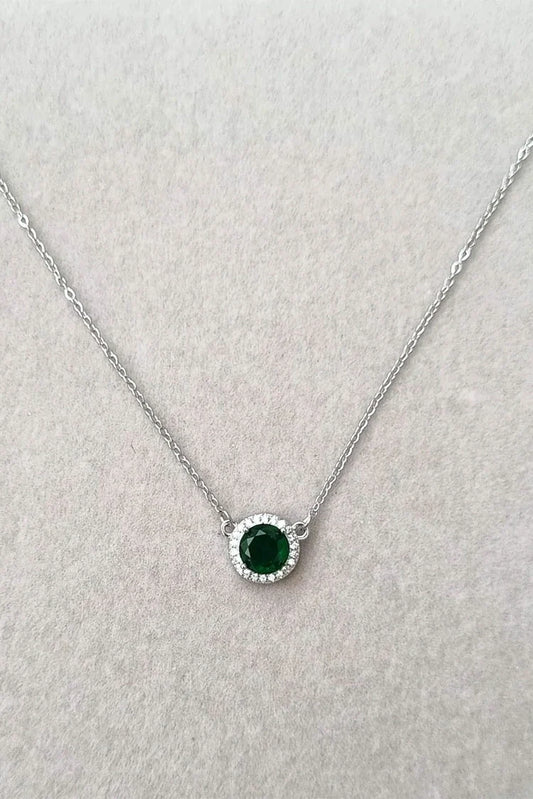 Pastels - Emerald Circle Necklace - [S]N163