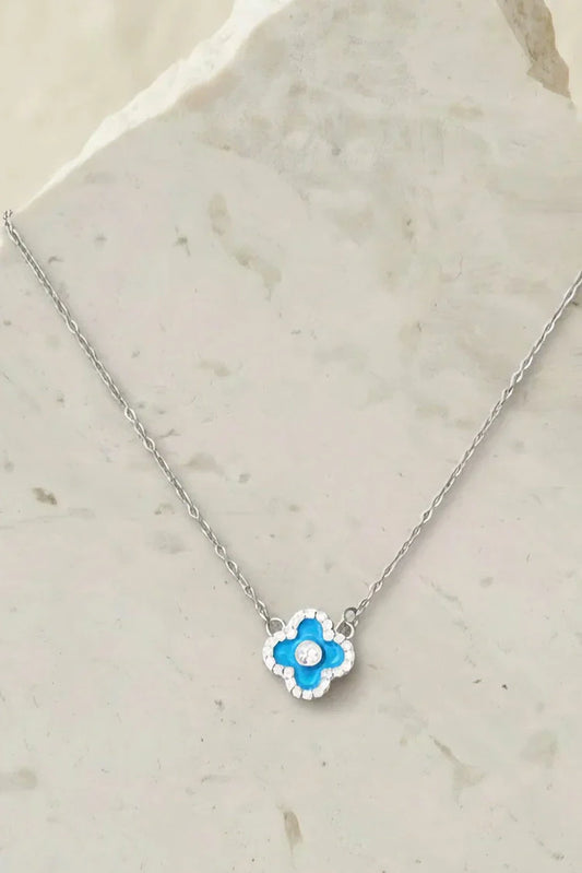 Pastels - Skyblue Flower Power Necklace - [S]N166