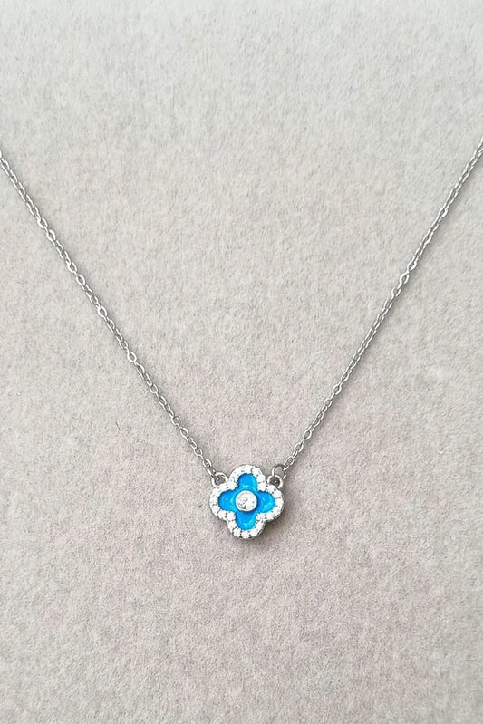 Pastels - Skyblue Flower Power Necklace - [S]N166