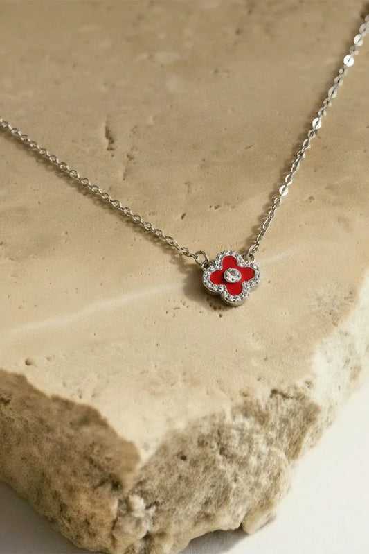 Pastels - Red Flower Power Necklace - [S]N167