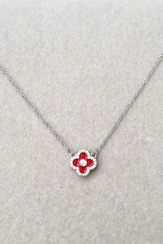 Pastels - Red Flower Power Necklace - [S]N167