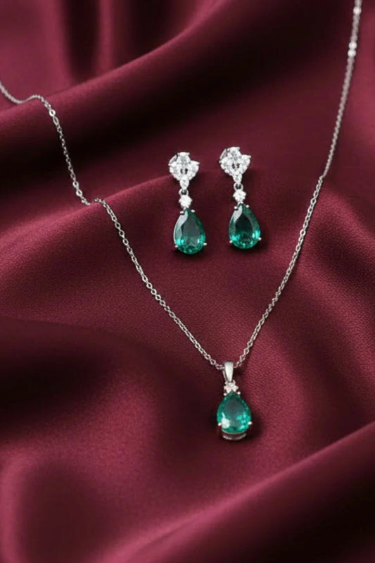 Pastels - Emerald Teardrop Elegance Set - [S]S067
