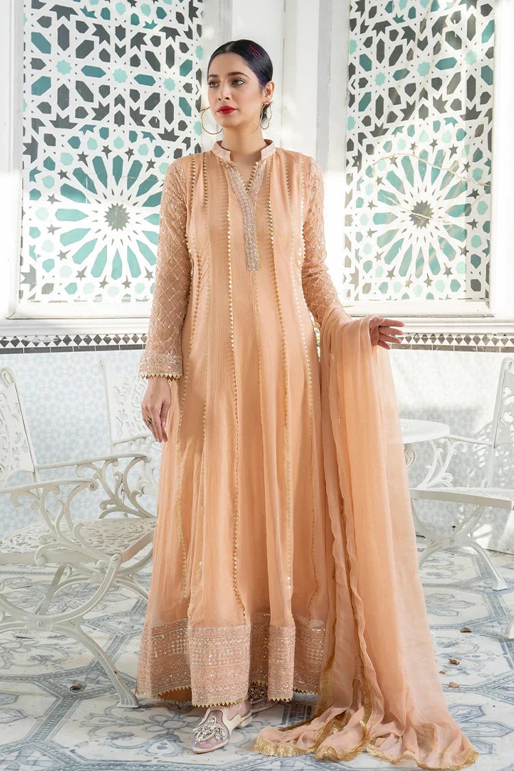 Picture of Manahils - Safiyya RTW Collection - Peach-106 - Available at Raja Sahib