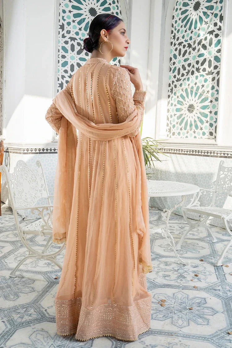 Picture of Manahils - Safiyya RTW Collection - Peach-106 - Available at Raja Sahib