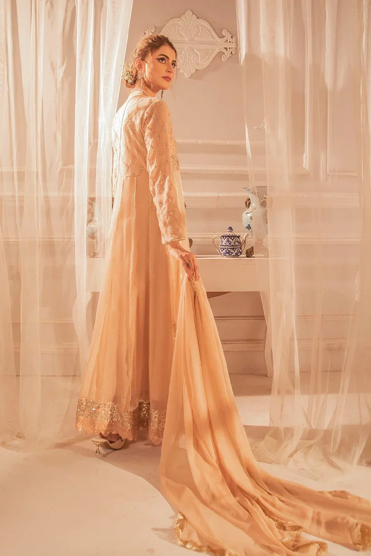 Picture of Manahils - Safiyya RTW Collection - Peach-108 - Available at Raja Sahib