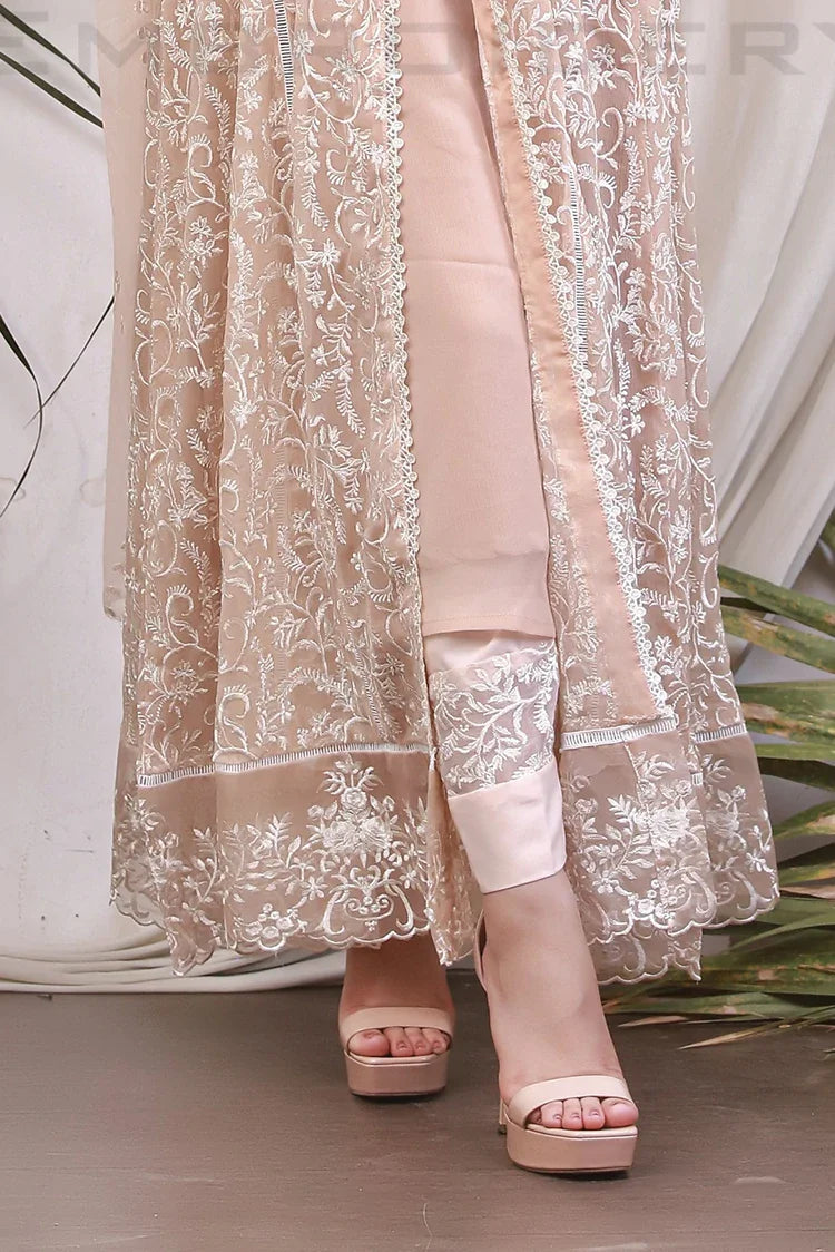 Picture of Manahils - Safiyya RTW Collection - Peach-113 - Available at Raja Sahib