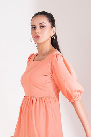 The Slay Wear - Western Top - Peach Petal Dress