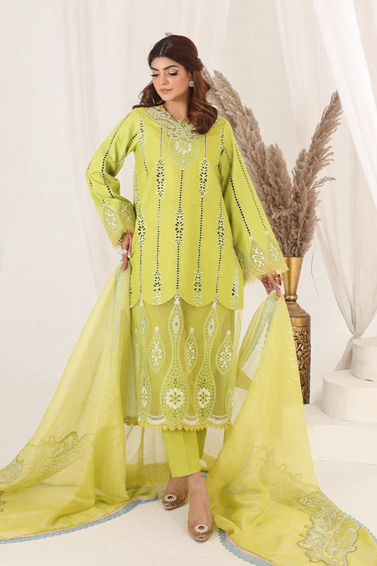 Picture of <!--alt-->Bella Studio - Luxury Embroidered Lawn Collection - Pear - Available at Raja Sahib