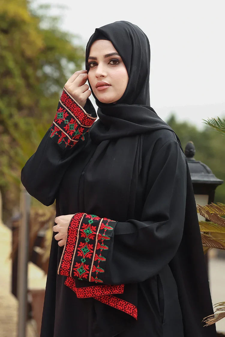 Picture of Malbus - Plain - Abaya - Black Noir - Available at Raja Sahib