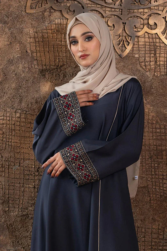 Picture of Malbus - Plain - Abaya - Charcoal Grey - Available at Raja Sahib