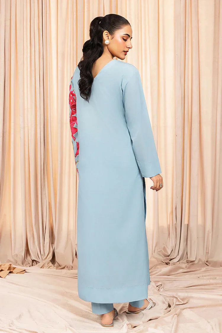 Picture of Stitch Vibes - Frosted Blue Dress - 2 Piece - PYT7474 - Available at Raja Sahib