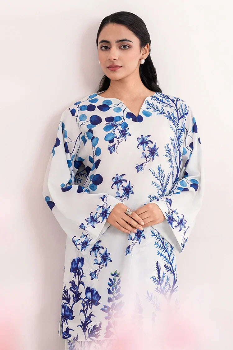 Picture of Stitch Vibes - Ivory Lagoon CO-ord Set - QTX3847 - Available at Raja Sahib