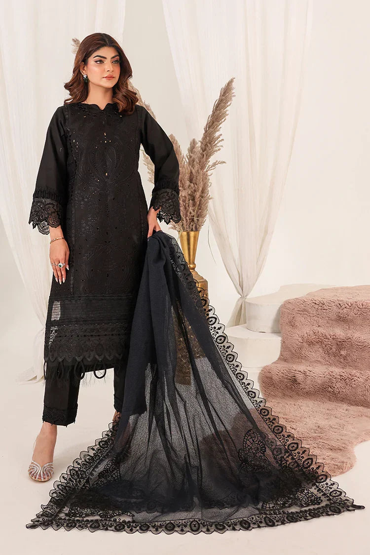 Picture of <!--alv-->Bella Studio - Luxury Embroidered Lawn Collection - Queen Black - Available at Raja Sahib