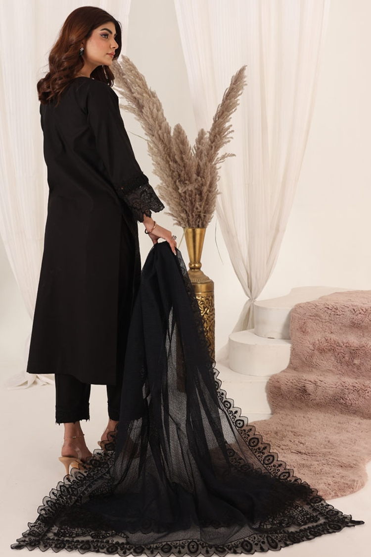 Picture of <!--alv-->Bella Studio - Luxury Embroidered Lawn Collection - Queen Black - Available at Raja Sahib