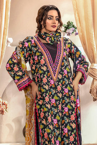 Picture of Safwa - Rada 3 PC Printed Doria Viscose Collection Vol 01 - RAD-08 - Available at Raja Sahib