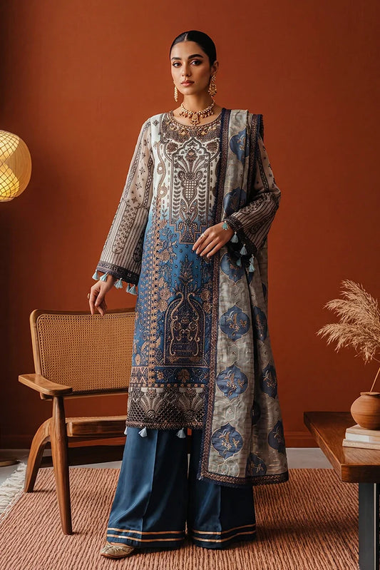 Ramira - Lamha Festive - Blue & Off White