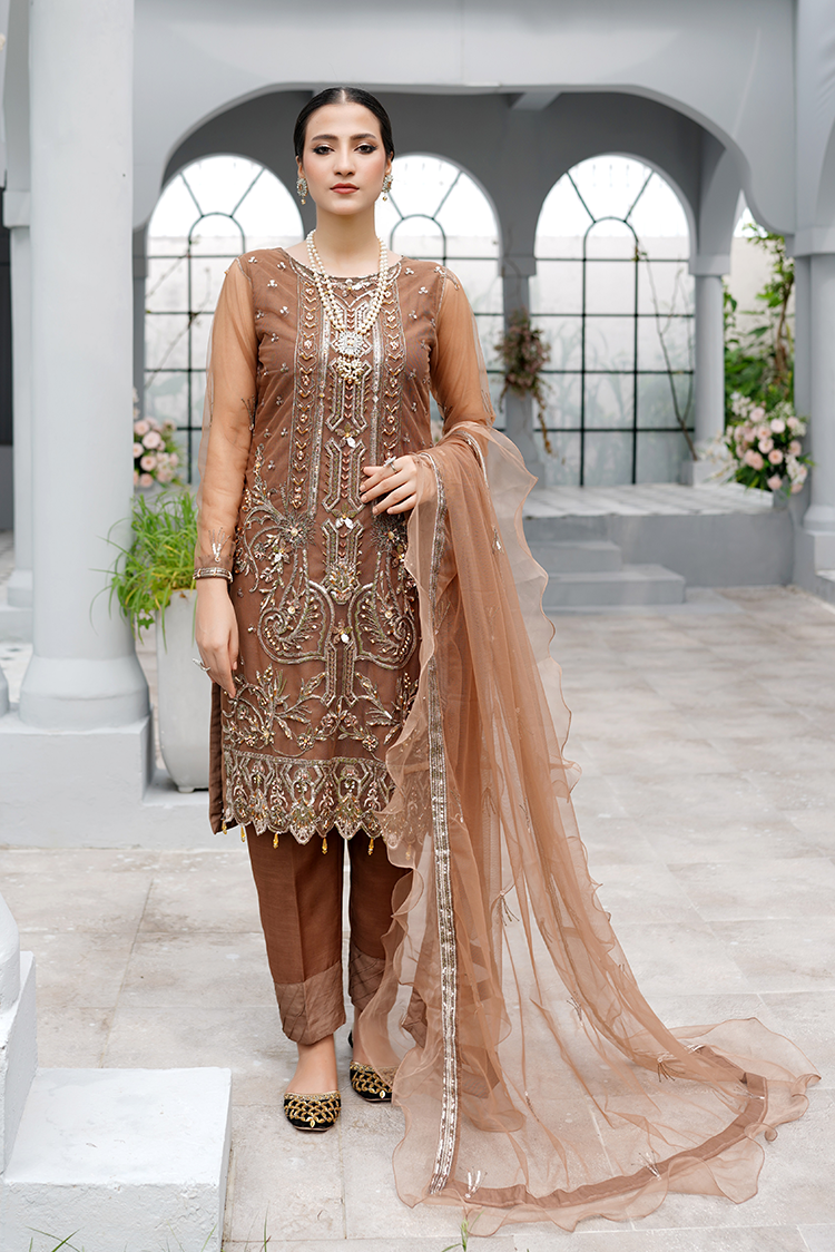 Picture of Layout - Elegance Unstitched Embroidered Collection - Regine - Available at Raja Sahib