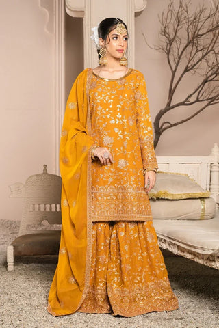 Picture of Abaan Zohan - Rang e Haya Collection - Riwaj Mustard - Available at Raja Sahib