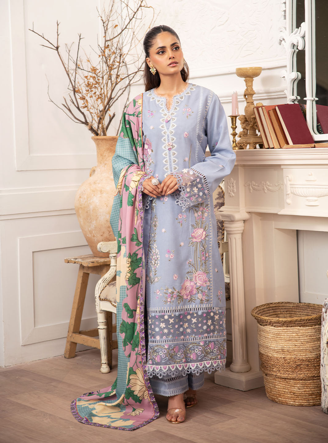 Picture of Roheenaz - Meraki Winter Collection - Raya - Unstitched - Available at Raja Sahib