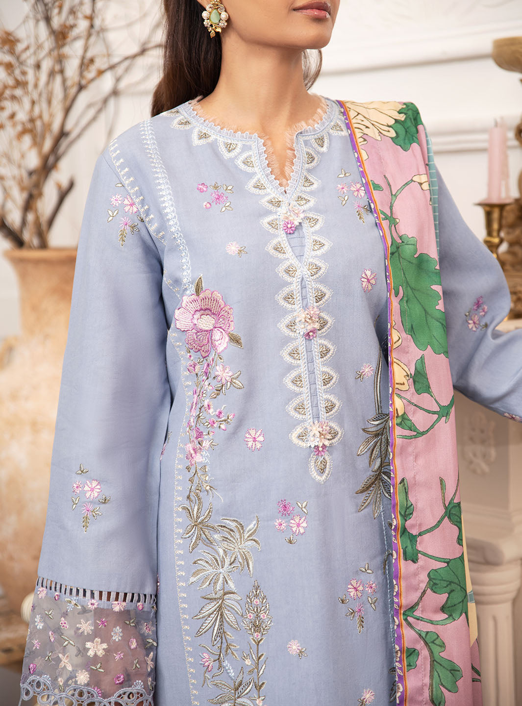 Picture of Roheenaz - Meraki Winter Collection - Raya - Unstitched - Available at Raja Sahib