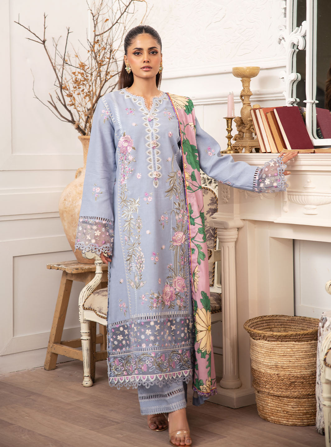 Picture of Roheenaz - Meraki Winter Collection - Raya - Unstitched - Available at Raja Sahib