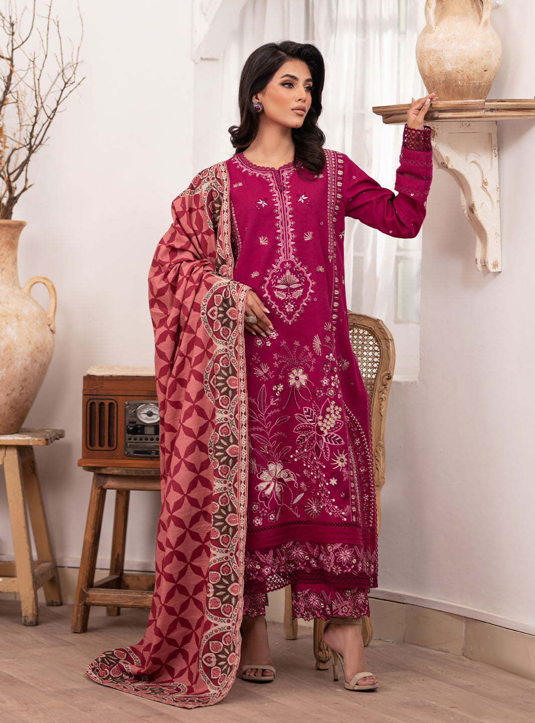 Picture of Roheenaz - Meraki Winter Collection - Yana - Unstitched - Available at Raja Sahib