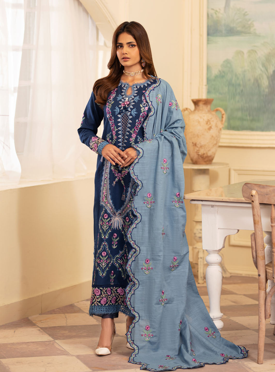 Picture of Roheenaz - Meraki Winter Collection - Skylar - Unstitched - Available at Raja Sahib