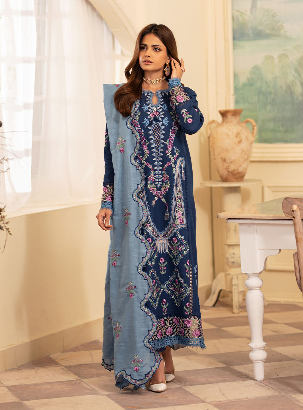 Picture of Roheenaz - Meraki Winter Collection - Skylar - Unstitched - Available at Raja Sahib