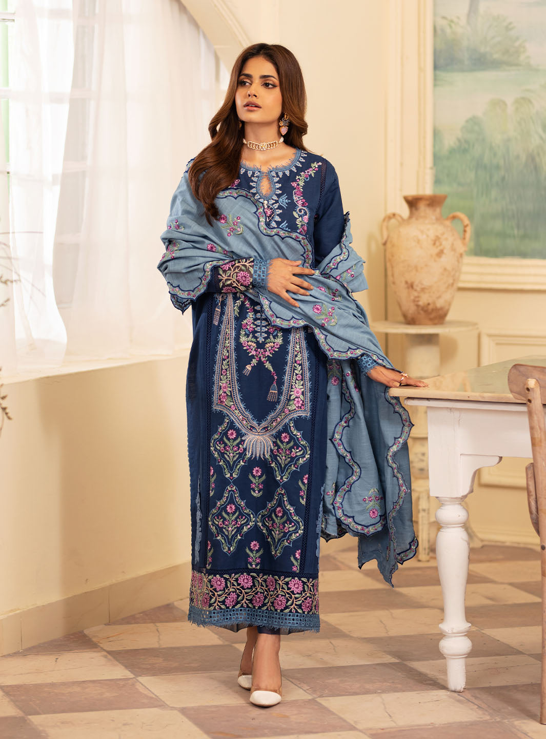 Picture of Roheenaz - Meraki Winter Collection - Skylar - Unstitched - Available at Raja Sahib