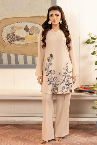 Picture of Stitch Vibes - Zebaish RTW Collection - 2 PC - Ivory Co-Ord Set - Available at Raja Sahib