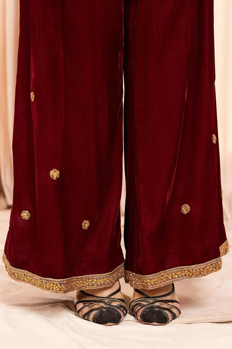 Picture of Stitch Vibes - Verina Crimson Dress - 2 Piece - RZE0133 - Available at Raja Sahib