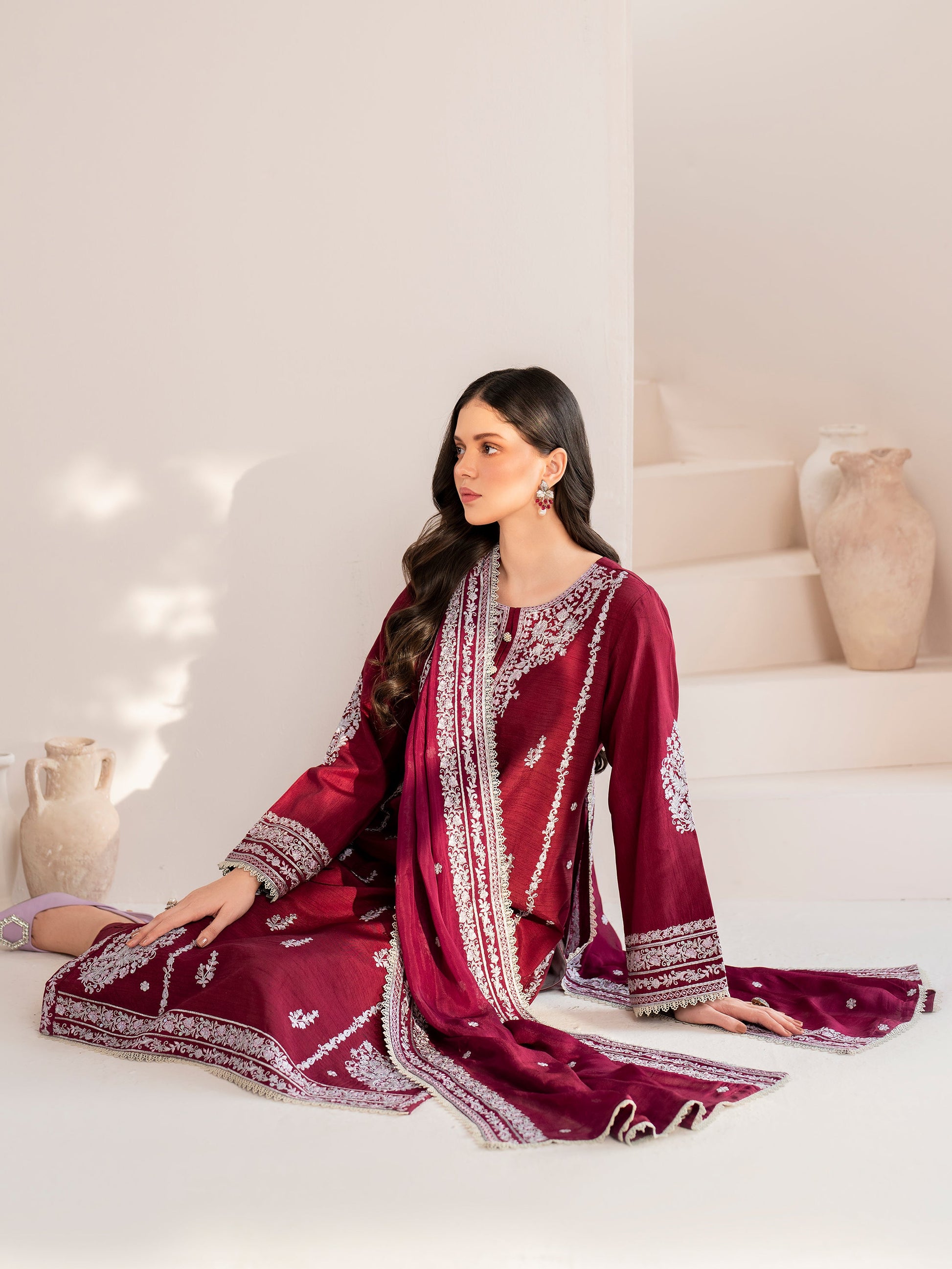 Picture of Garnet - Serena Silk Vol II - Rosette - Available at Raja Sahib